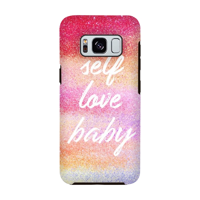 Galaxy S8 StrongFit Self Love colorful gradient glitter by Oana 