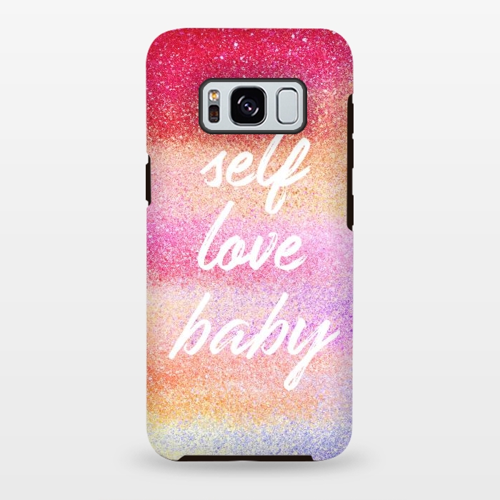 Galaxy S8 plus StrongFit Self Love colorful gradient glitter by Oana 