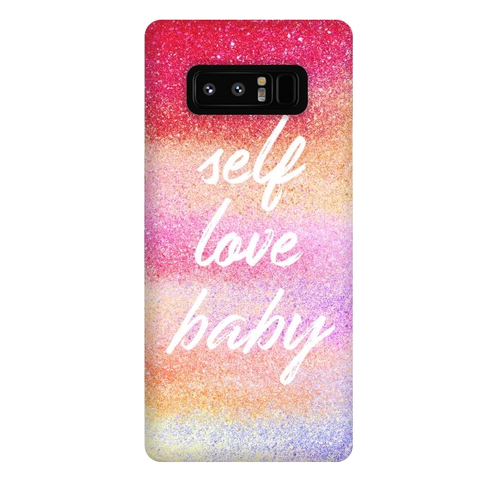 Galaxy Note 8 StrongFit Self Love colorful gradient glitter by Oana 