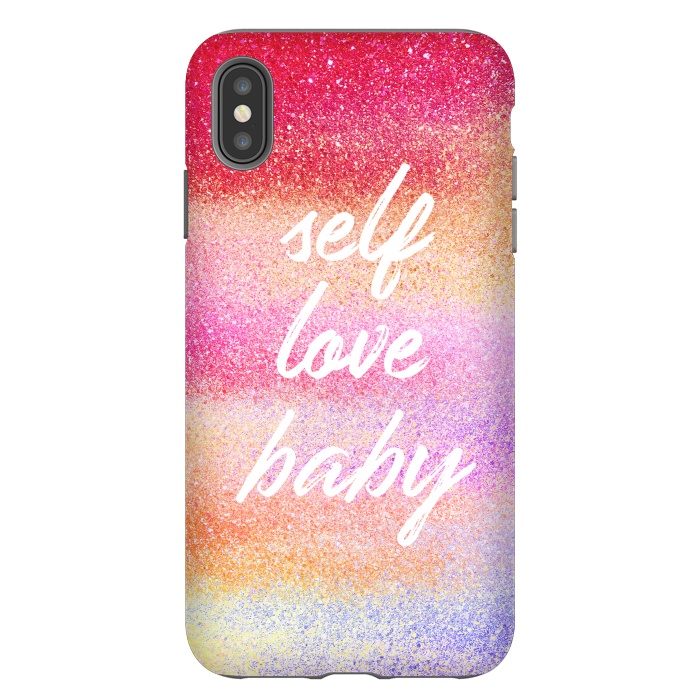 iPhone Xs Max StrongFit Self Love colorful gradient glitter by Oana 