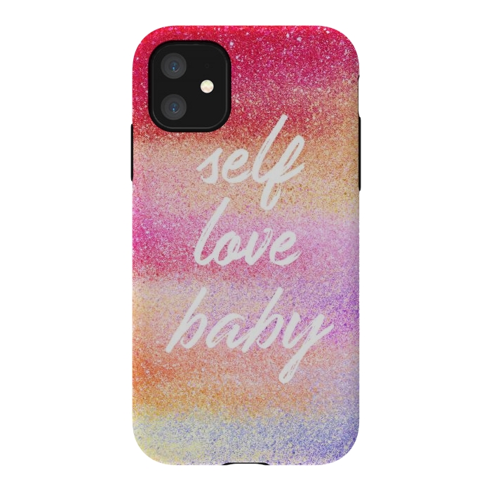 iPhone 11 StrongFit Self Love colorful gradient glitter by Oana 