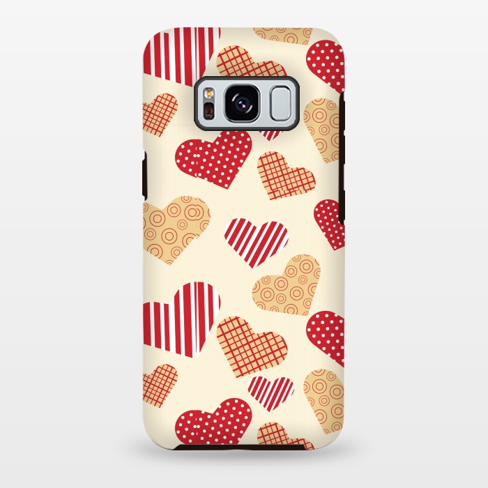 Galaxy S8 plus StrongFit RED GOLDEN HEARTS by MALLIKA