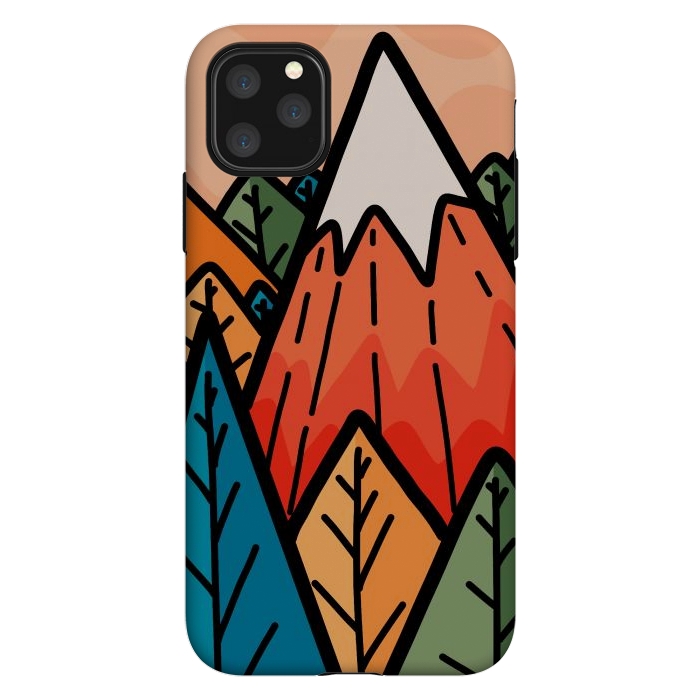 iPhone 11 Pro Max StrongFit The lone mountain forest by Steve Wade (Swade)