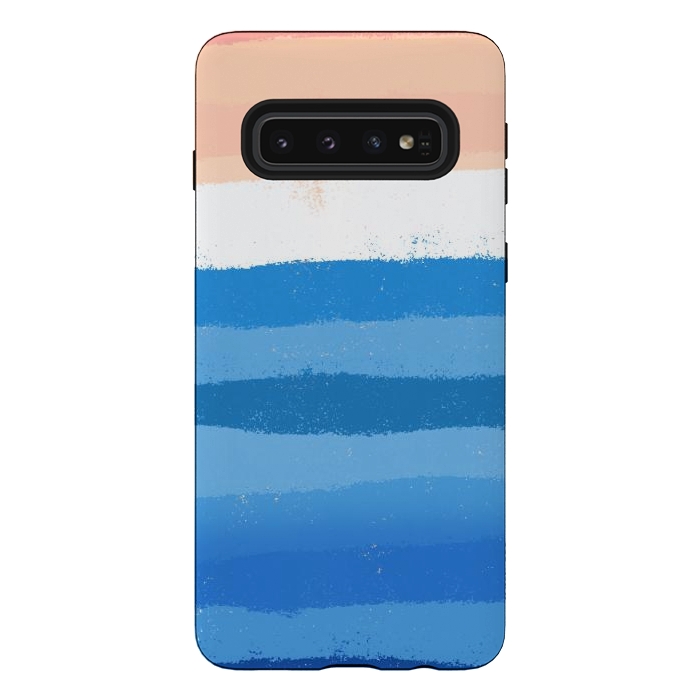 Galaxy S10 StrongFit The calm painted waves by Steve Wade (Swade)