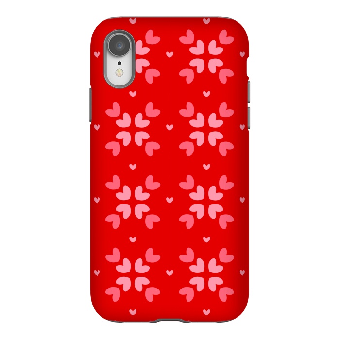 iPhone Xr StrongFit cute hearts red pattern by MALLIKA