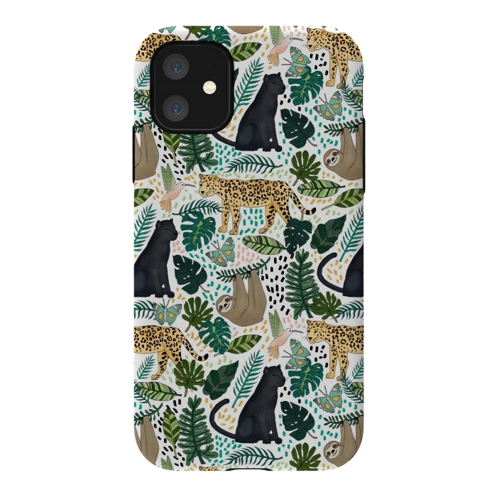 iPhone 11 StrongFit Emerald Forest Animals by Tangerine-Tane