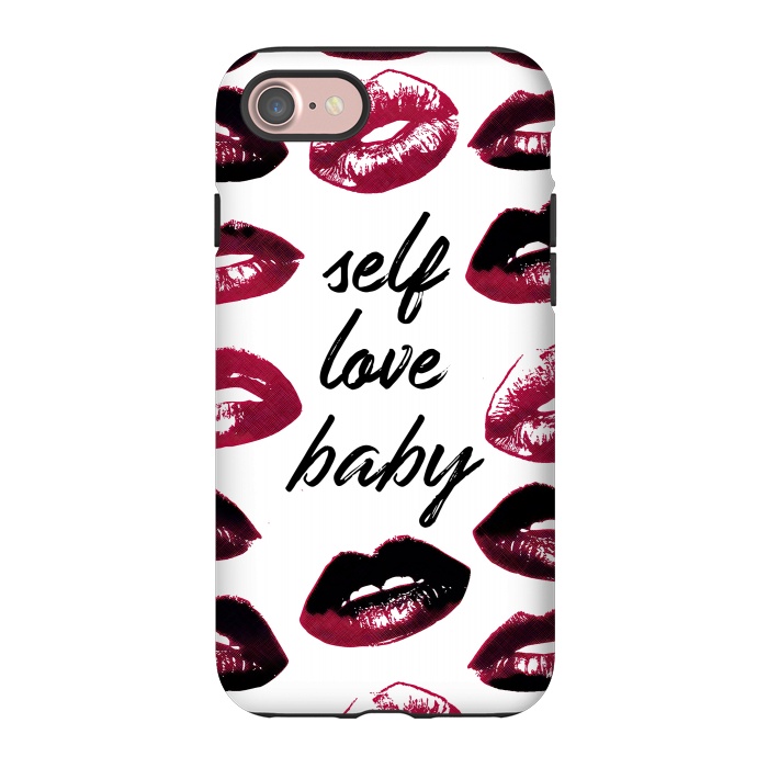 iPhone 7 StrongFit Self love lipstick kisses by Oana 