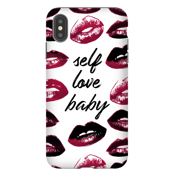 iPhone Xs Max StrongFit Self love lipstick kisses by Oana 