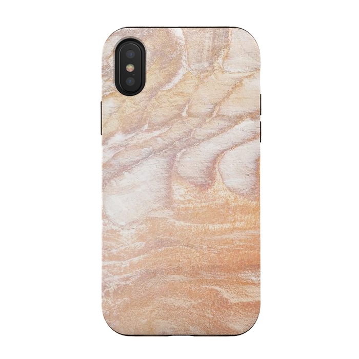 iPhone Xs / X StrongFit Gold sandstone marble art by Oana 