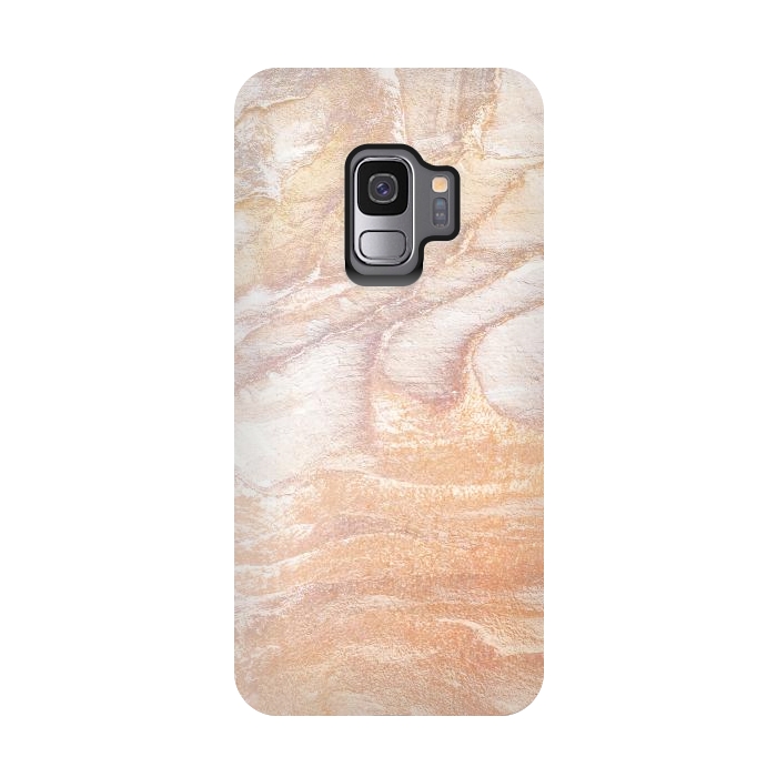 Galaxy S9 StrongFit Gold sandstone marble art by Oana 