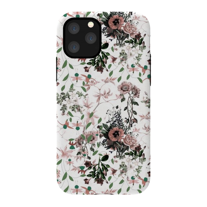 iPhone 11 Pro StrongFit Pastel pink wild flower meadow by Oana 