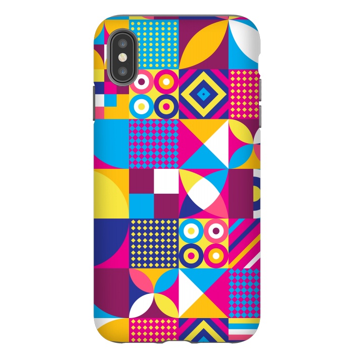 iPhone Xs Max StrongFit multi colour abstract pattern 3  by MALLIKA