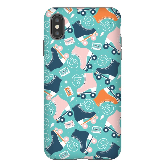 iPhone Xs Max StrongFit Roller skates pattern 02 by Jelena Obradovic