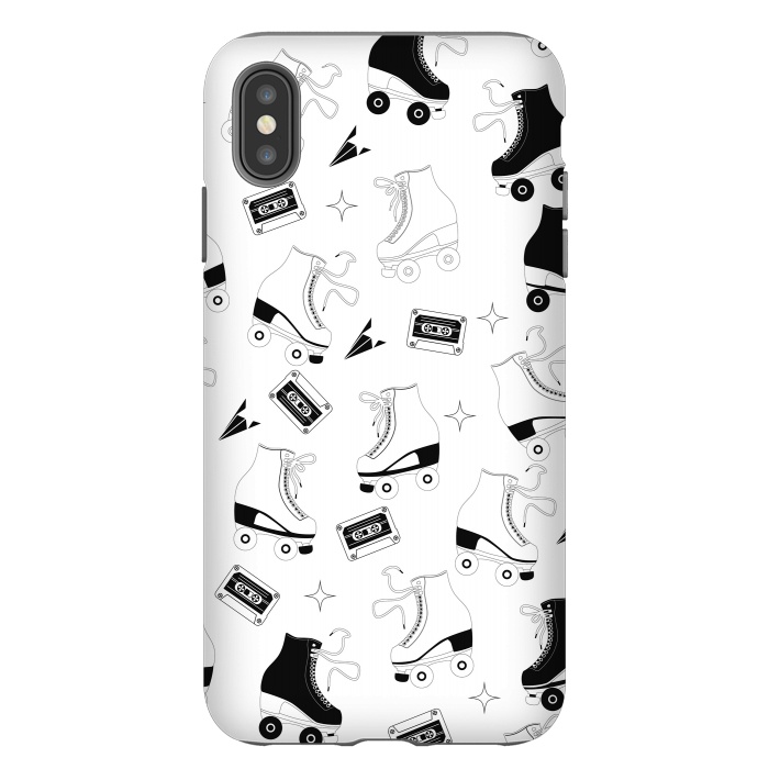 iPhone Xs Max StrongFit Roller skates pattern 07 by Jelena Obradovic