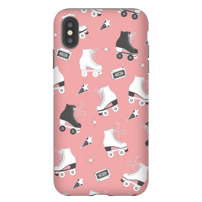 iPhone Xs Max StrongFit Roller skates pattern 08 by Jelena Obradovic