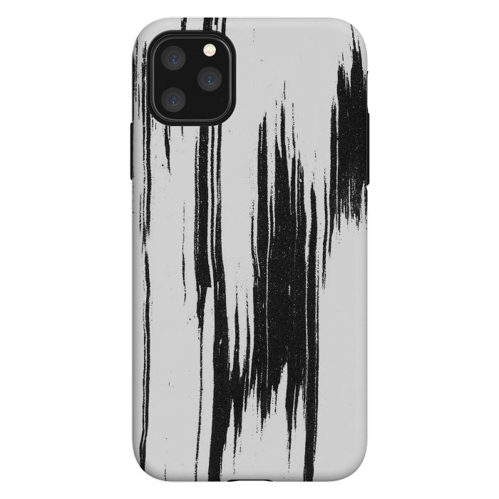 iPhone 11 Pro Max StrongFit Black ink brushstroke on white background by Oana 