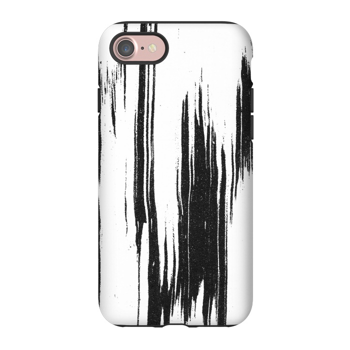 iPhone 7 StrongFit Black ink brushstroke on white background by Oana 