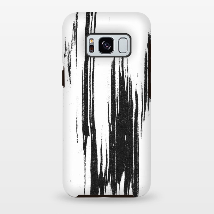 Galaxy S8 plus StrongFit Black ink brushstroke on white background by Oana 