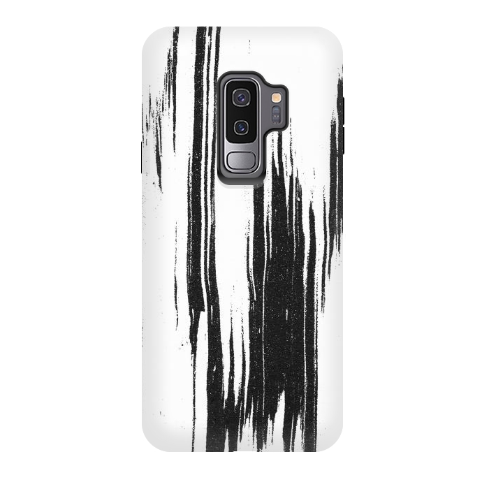 Galaxy S9 plus StrongFit Black ink brushstroke on white background by Oana 