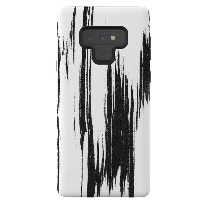 Galaxy Note 9 StrongFit Black ink brushstroke on white background by Oana 