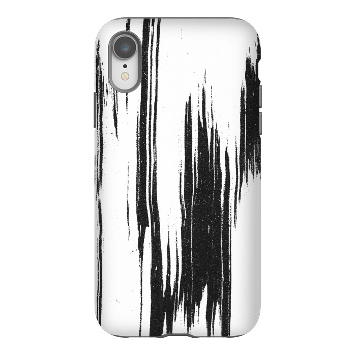 iPhone Xr StrongFit Black ink brushstroke on white background by Oana 