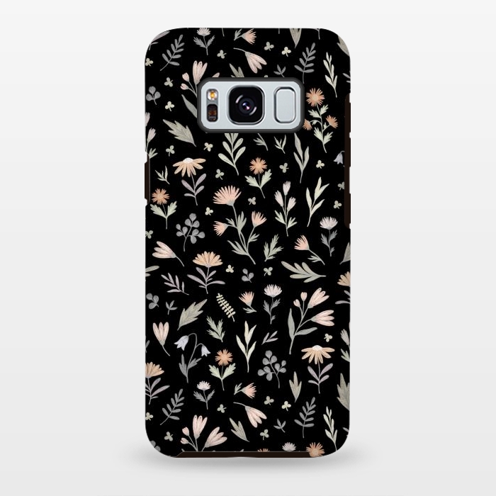 Galaxy S8 plus StrongFit gentle flora on a black by Alena Ganzhela