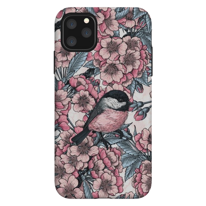 iPhone 11 Pro Max StrongFit Chickadee garden by Katerina Kirilova