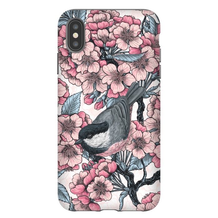 iPhone Xs Max StrongFit Chickadee garden 2 by Katerina Kirilova
