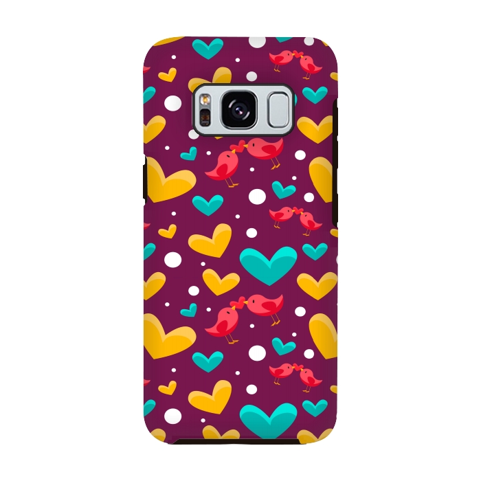 Galaxy S8 StrongFit valentine bird love by MALLIKA