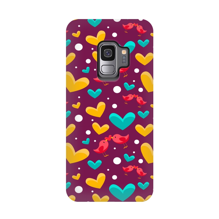 Galaxy S9 StrongFit valentine bird love by MALLIKA