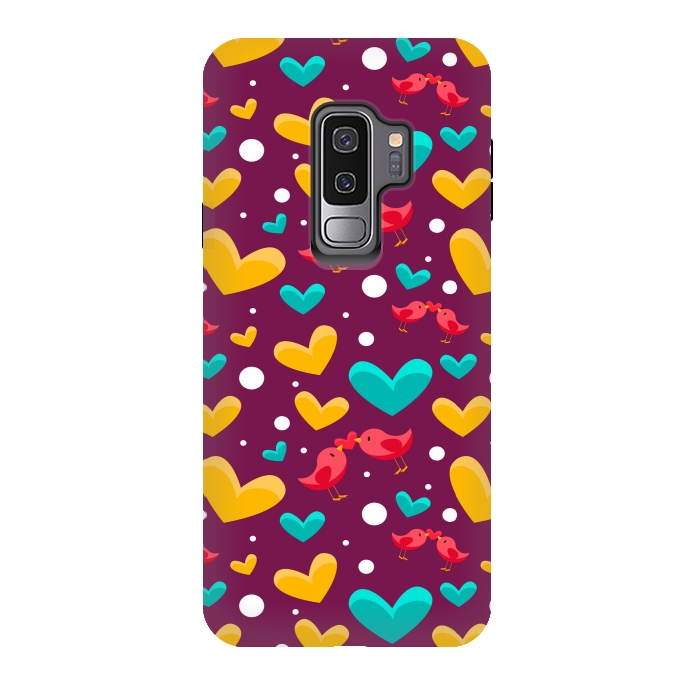 Galaxy S9 plus StrongFit valentine bird love by MALLIKA