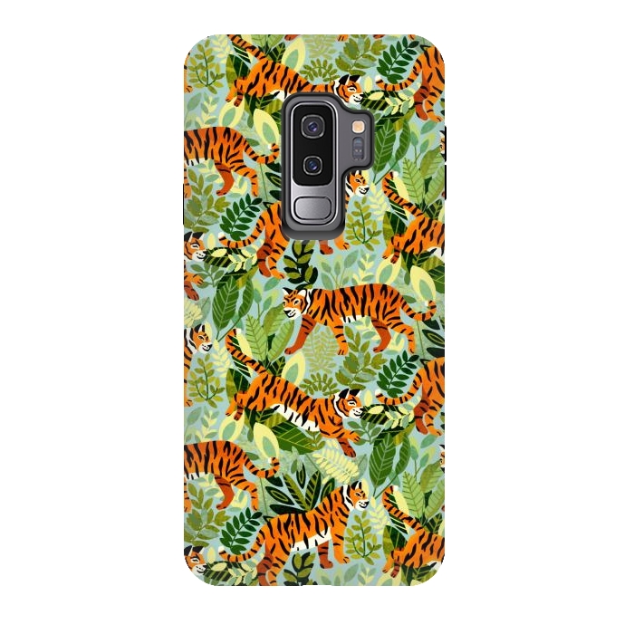 Galaxy S9 plus StrongFit Bright Bangel Tiger Jungle  by Tigatiga