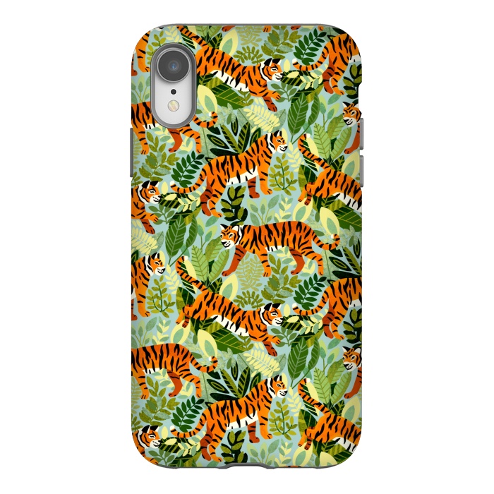 iPhone Xr StrongFit Bright Bangel Tiger Jungle  by Tigatiga