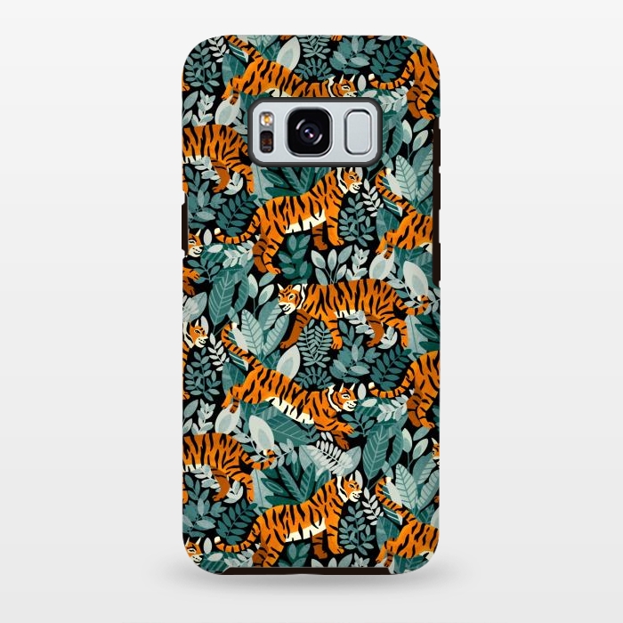 Galaxy S8 plus StrongFit Bangel Tiger Teal Jungle  by Tigatiga