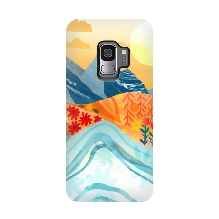 Galaxy S9 StrongFit Funky Desert Landscape  by Tigatiga