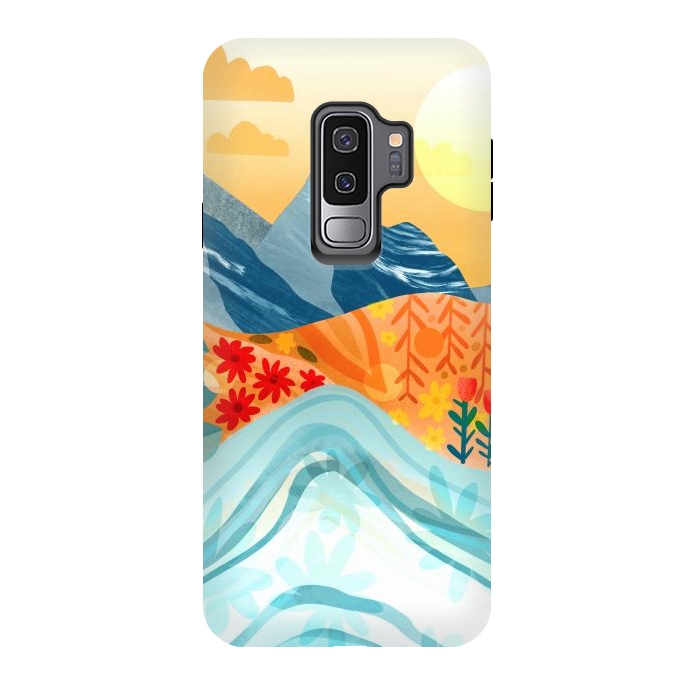 Galaxy S9 plus StrongFit Funky Desert Landscape  by Tigatiga