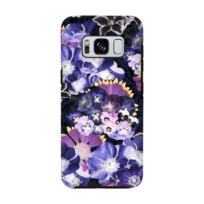 Galaxy S8 StrongFit Purple flowers collage by Oana 