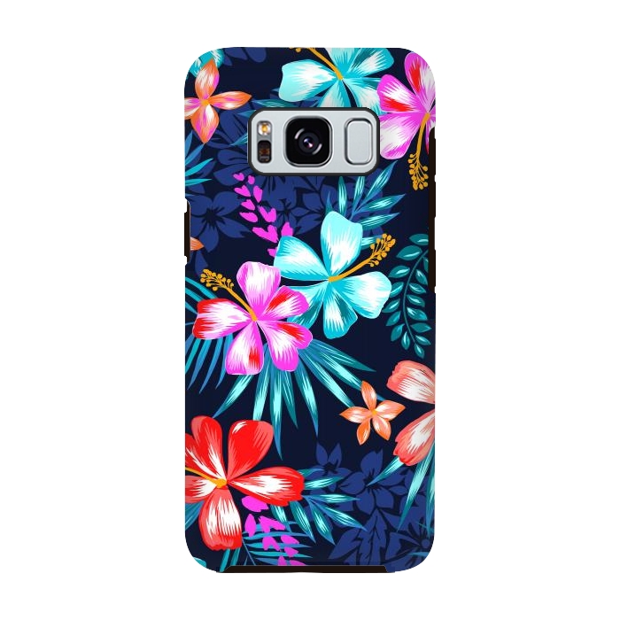 Galaxy S8 StrongFit Beautiful Tropical Design Leave and Flowers by ArtsCase