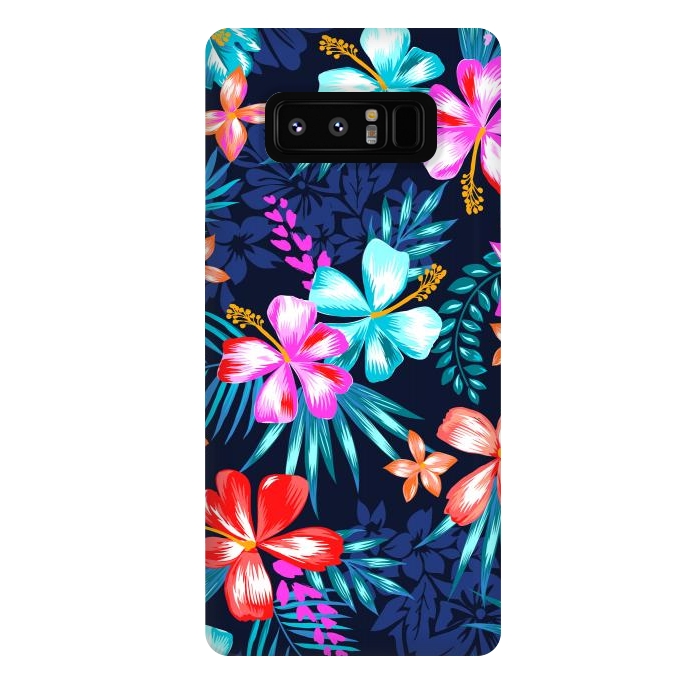 Galaxy Note 8 StrongFit Beautiful Tropical Design Leave and Flowers by ArtsCase