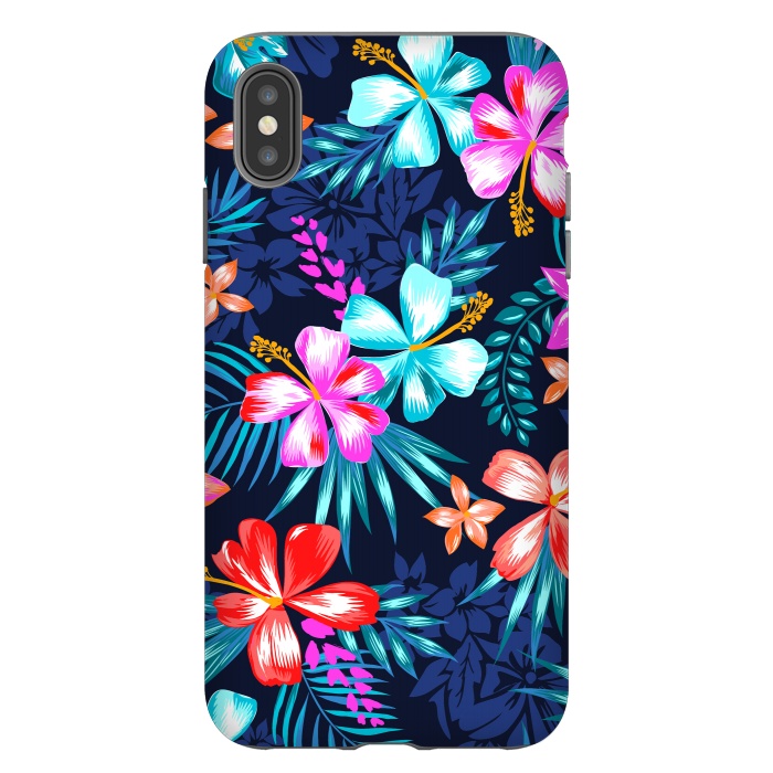 iPhone Xs Max StrongFit Beautiful Tropical Design Leave and Flowers by ArtsCase