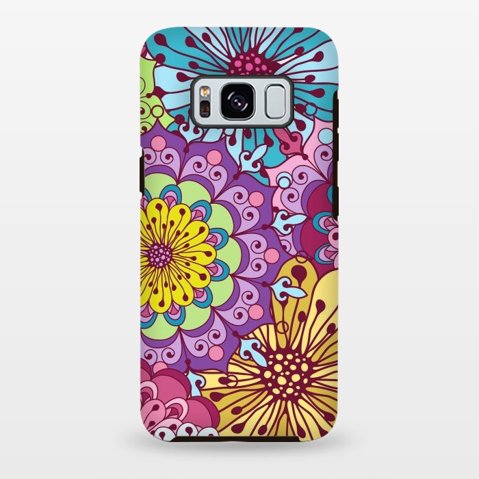 Galaxy S8 plus StrongFit Brightly Colored Flowers by ArtsCase