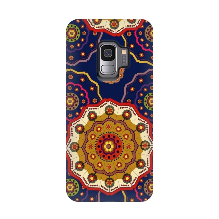 Galaxy S9 StrongFit Mandala with Blue Background by ArtsCase