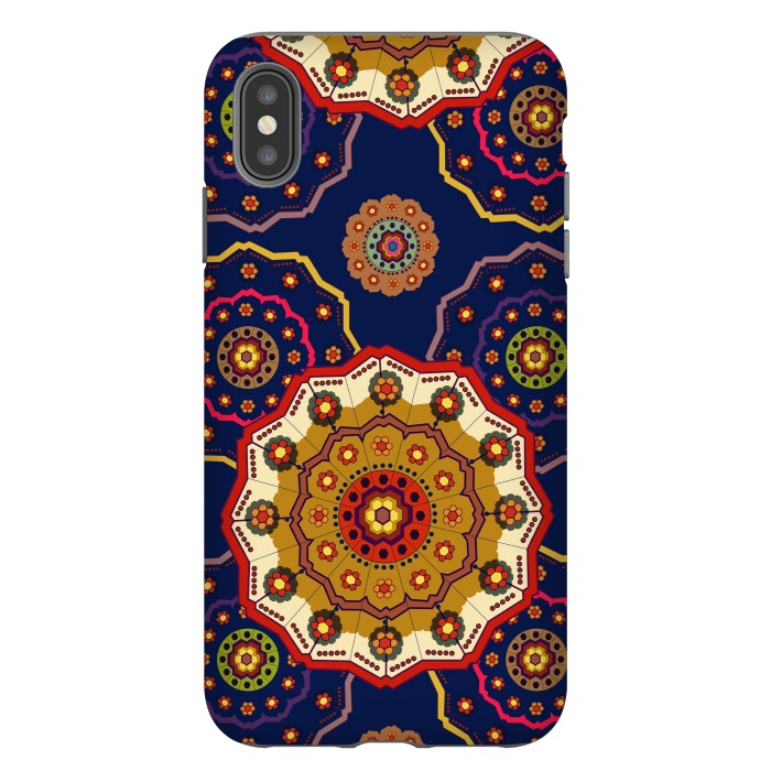 iPhone Xs Max StrongFit Mandala with Blue Background by ArtsCase