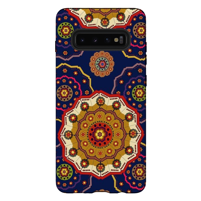 Galaxy S10 plus StrongFit Mandala with Blue Background by ArtsCase