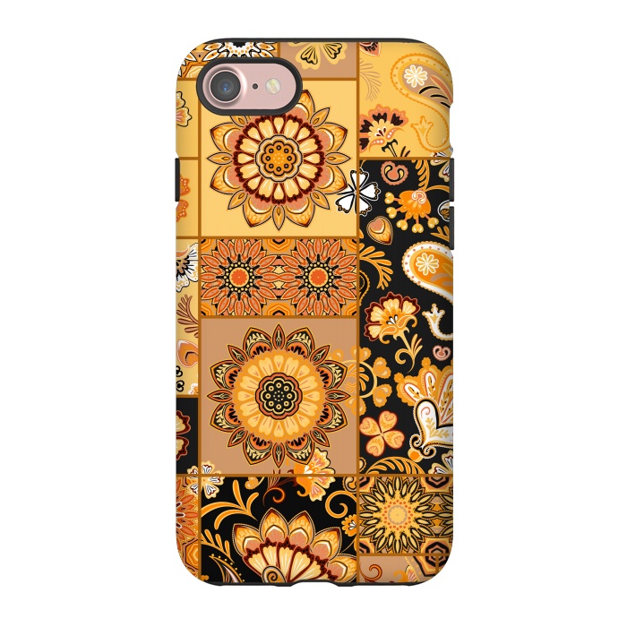 iPhone 7 StrongFit Patchwork with Paisley and Mandala in Colorful by ArtsCase