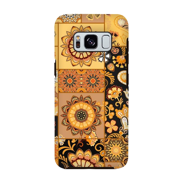 Galaxy S8 StrongFit Patchwork with Paisley and Mandala in Colorful by ArtsCase