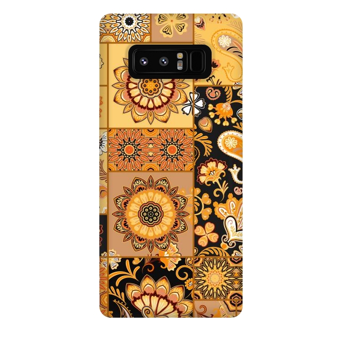 Galaxy Note 8 StrongFit Patchwork with Paisley and Mandala in Colorful by ArtsCase