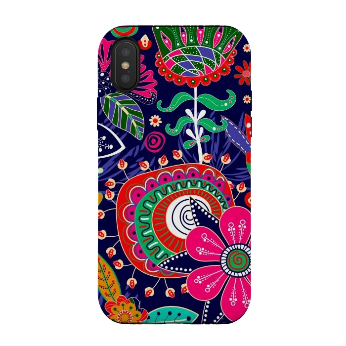 iPhone Xs / X StrongFit Seamless Floral Pattern by ArtsCase