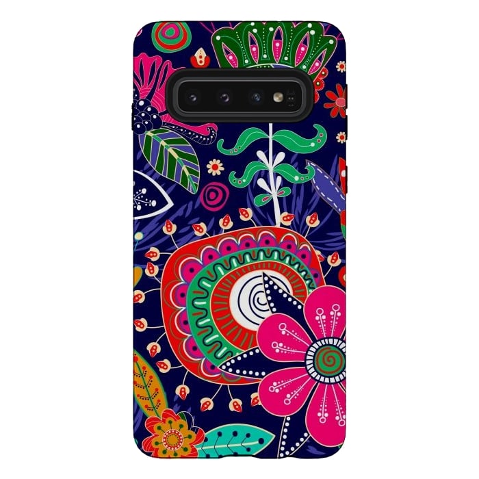 Galaxy S10 StrongFit Seamless Floral Pattern by ArtsCase