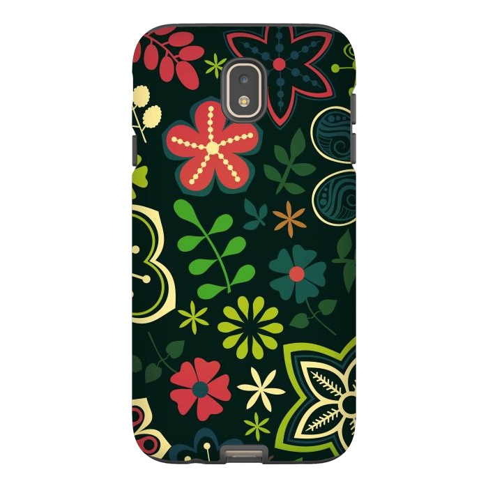 Galaxy J7 StrongFit Seamless Flowers and Birds by ArtsCase